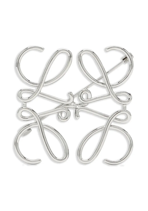 LOEWE pin-fastening logo brooch - Silver