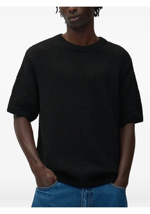 Arte Antwerp open knit T-shirt - Black
