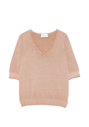AROVESCIO V-neck T-shirt - Neutrals
