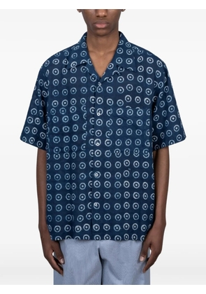 Universal Works patterned camper-collar shirt - Blue