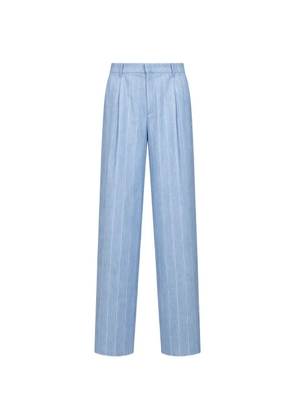 Tagliatore pinstriped pleated trousers - Blue