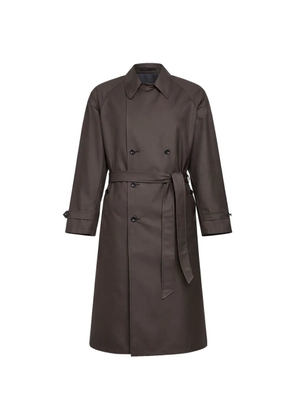 Giorgio Armani double-breasted belted coat - Brown