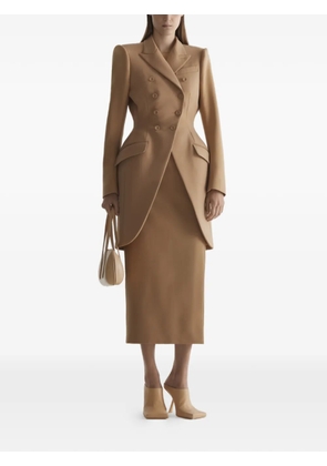 Mugler double-breasted coat - Brown