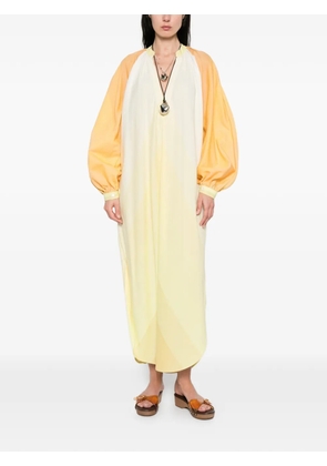Marrakshi Life V-neck long-sleeve maxi dress - Yellow