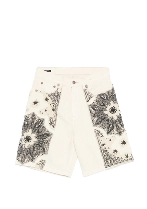 R13 bandana relaxed shorts - Neutrals