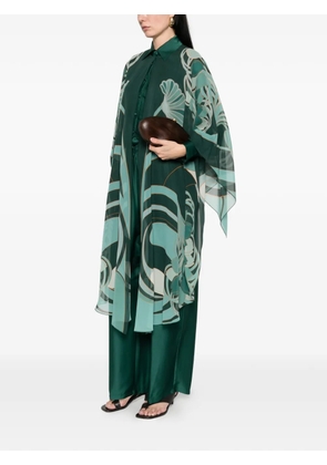 La DoubleJ floral sheer beach cover-up - Green