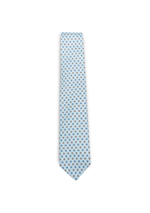 Borrelli printed tie - Blue