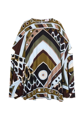 PUCCI Vivara-print silk kaftan - Green