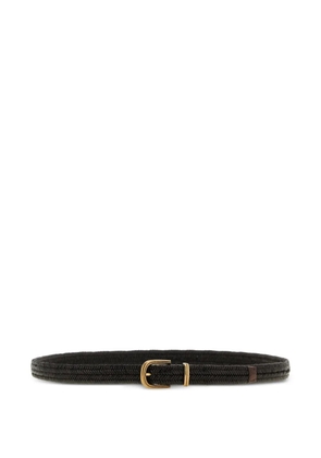 Brunello Cucinelli braided stretch leather belt - Brown