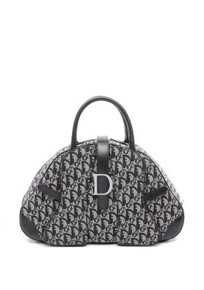 Christian Dior Pre-Owned 2010s Double Saddle Trotter canvas tote bag - Black