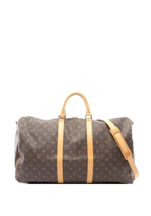 Louis Vuitton Pre-Owned 2009 Keepall Bandoulière 55 monogram leather bag - Brown