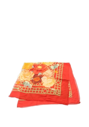 Hermès Pre-Owned 2010s Roseraie scarf - Red