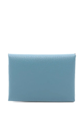 Hermès Pre-Owned 2025 Calviduo New Blue Jean leather coin purse