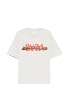 Melt cigar-print T-shirt - Neutrals