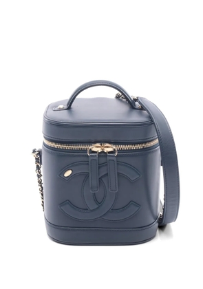 CHANEL Pre-Owned 2019 Coco Mark chain-strap vanity case - Blue
