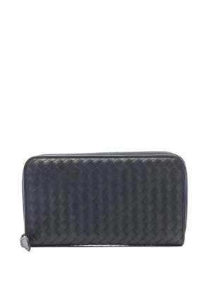 Bottega Veneta Pre-Owned 2010s Intrecciato zipper long wallet - Blue