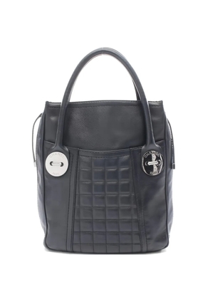 CHANEL Pre-Owned 2004-2005 Choco Bar leather tote bag - Black