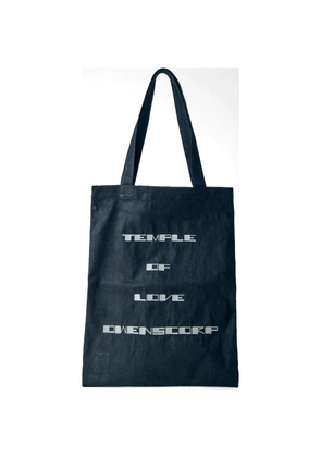 Rick Owens DRKSHDW text-graphic rectangular tote bag - Black