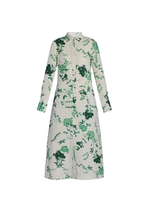 ERDEM floral-pattern shirt dress - Neutrals