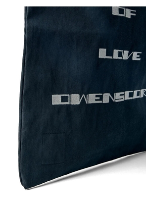 Rick Owens DRKSHDW text-graphic rectangular tote bag - Black