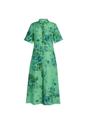 ERDEM floral-pattern midi dress - Green