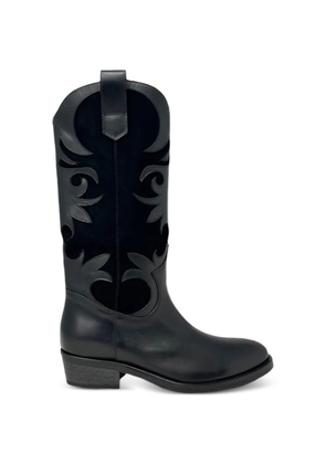 Via Roma 15 venice appliqué boots - Black
