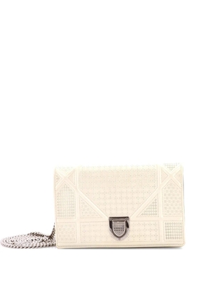 Christian Dior Pre-Owned Diorama Flap Bag Cannage Embossed Calfskin Mini crossbody bag - White