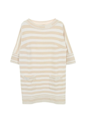 CHANEL Pre-Owned 1986-1988 Coco Mark three-quarter sleeve dress - Neutrals