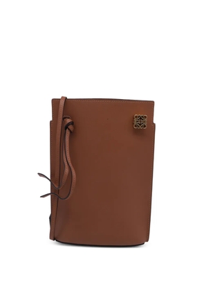 Loewe Pre-Owned Dice pocket leather shoulder bag - Brown