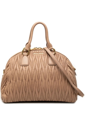 Miu Miu Pre-Owned 2010 Matelasse Nappa Dome satchel - Brown