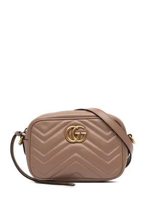 Gucci Pre-Owned 2016-2025 Mini GG Marmont Matelasse Leather crossbody bag - Brown