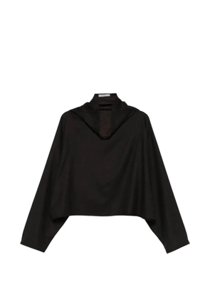 Alberta Ferretti batwing-sleeve top - Brown