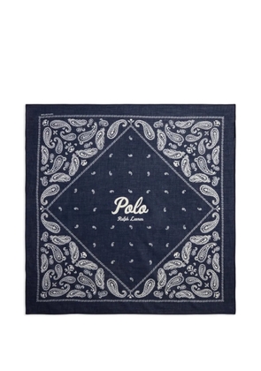Polo Ralph Lauren paisley-pattern cotton scarf - Blue