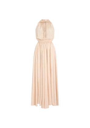 Patou open-back halterneck maxi dress - Neutrals