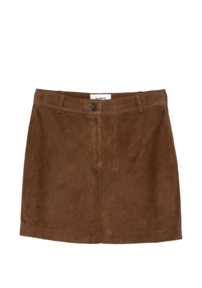 ALPHA STUDIO Gonna suede mini skirt - Brown