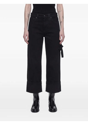 Simone Rocha tie detail cropped jeans - Black
