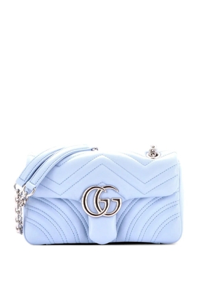 Gucci Pre-Owned GG Marmont Flap Bag Matelasse Leather Small crossbody bag - Blue