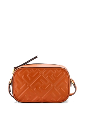 Fendi Pre-Owned Camera Case Bag Zucca Embossed Leather Mini crossbody bag - Brown