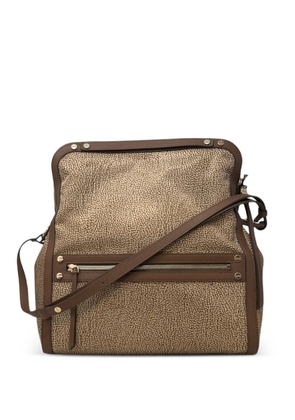 Borbonese zip hobo shoulder bag - Brown