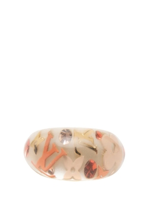 Louis Vuitton Pre-Owned 2012 Resin and Crystal Monogram Inclusion Ring costume ring - Brown