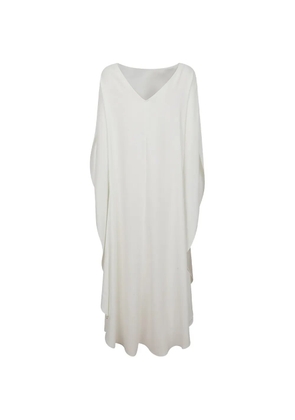 Gianluca Capannolo v-neck asymmetric sleeve dress - White