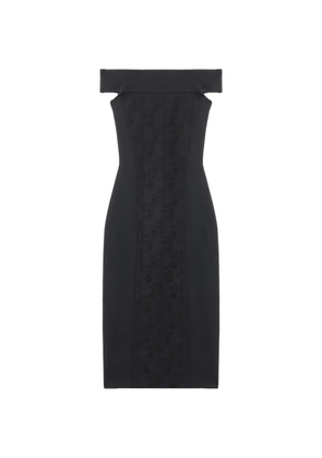 Alexander McQueen floral-jacquard pencil midi dress - Black