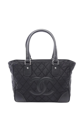 CHANEL Pre-Owned 2008-2009 Paris New York Quilted Nylon tote bag - Black