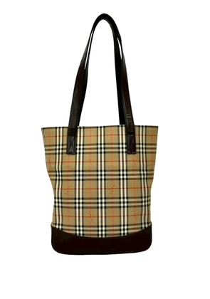Burberry Pre-Owned 2000-2017 Haymarket Check Canvas tote bag - Brown