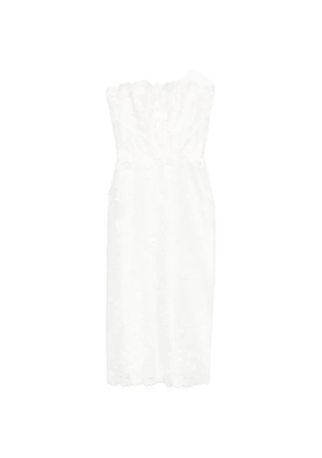 Costarellos Lace strapless midi dress - White