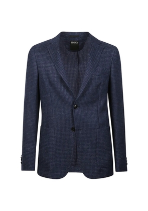 Zegna notched-lapels blazer - Blue