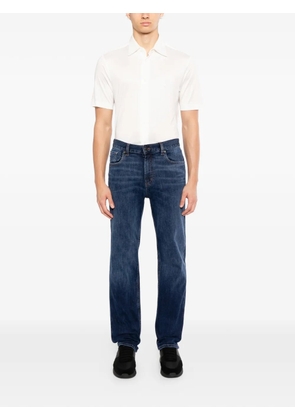 Emporio Armani logo-embroidered shirt - Blue