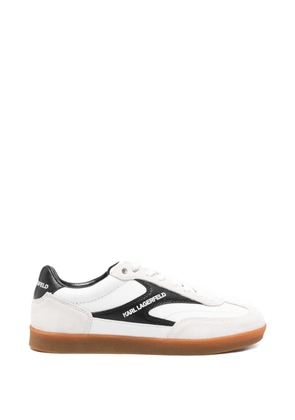 Karl Lagerfeld suede-panel lace-up sneakers - White