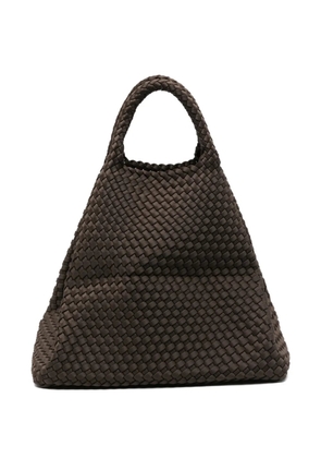 MARREA large Espresso Yourself woven tote bag - Brown
