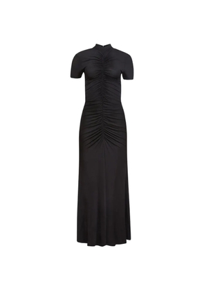 Toccin Gracelyn mock-neck ruched midi dress - Black